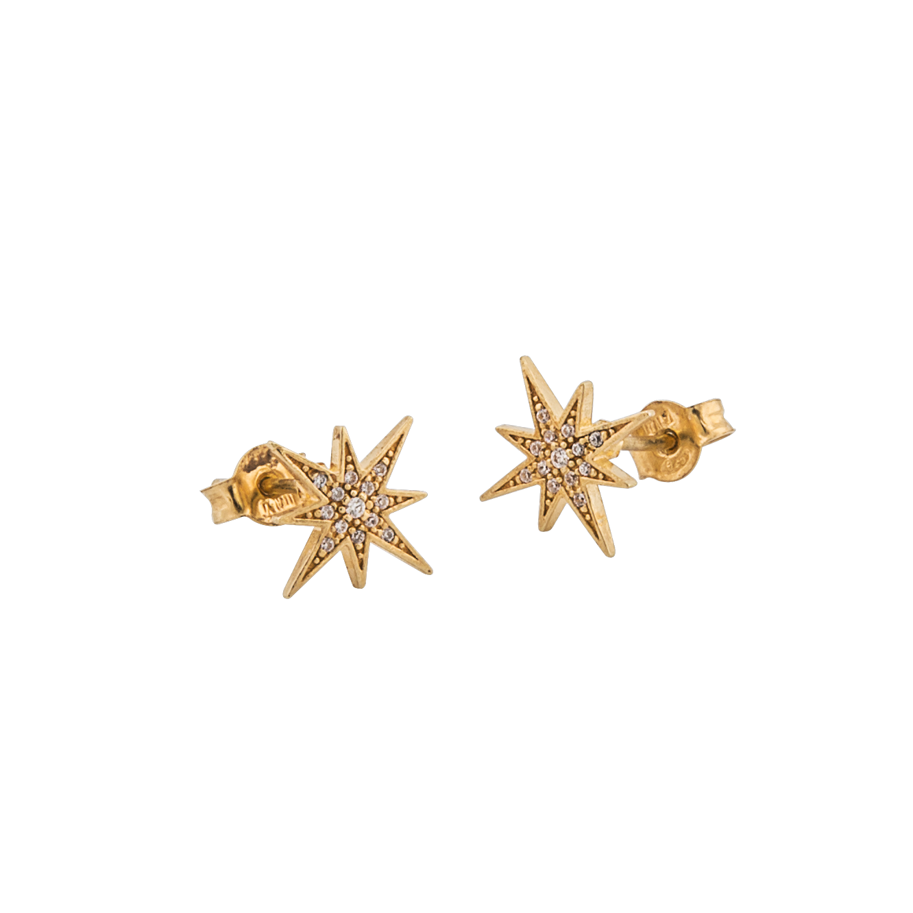 One star ear gold