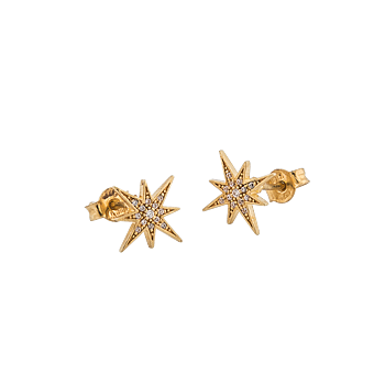 One star ear gold