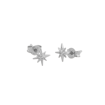 One star small ear silver