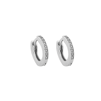 One round multi stone ear silver