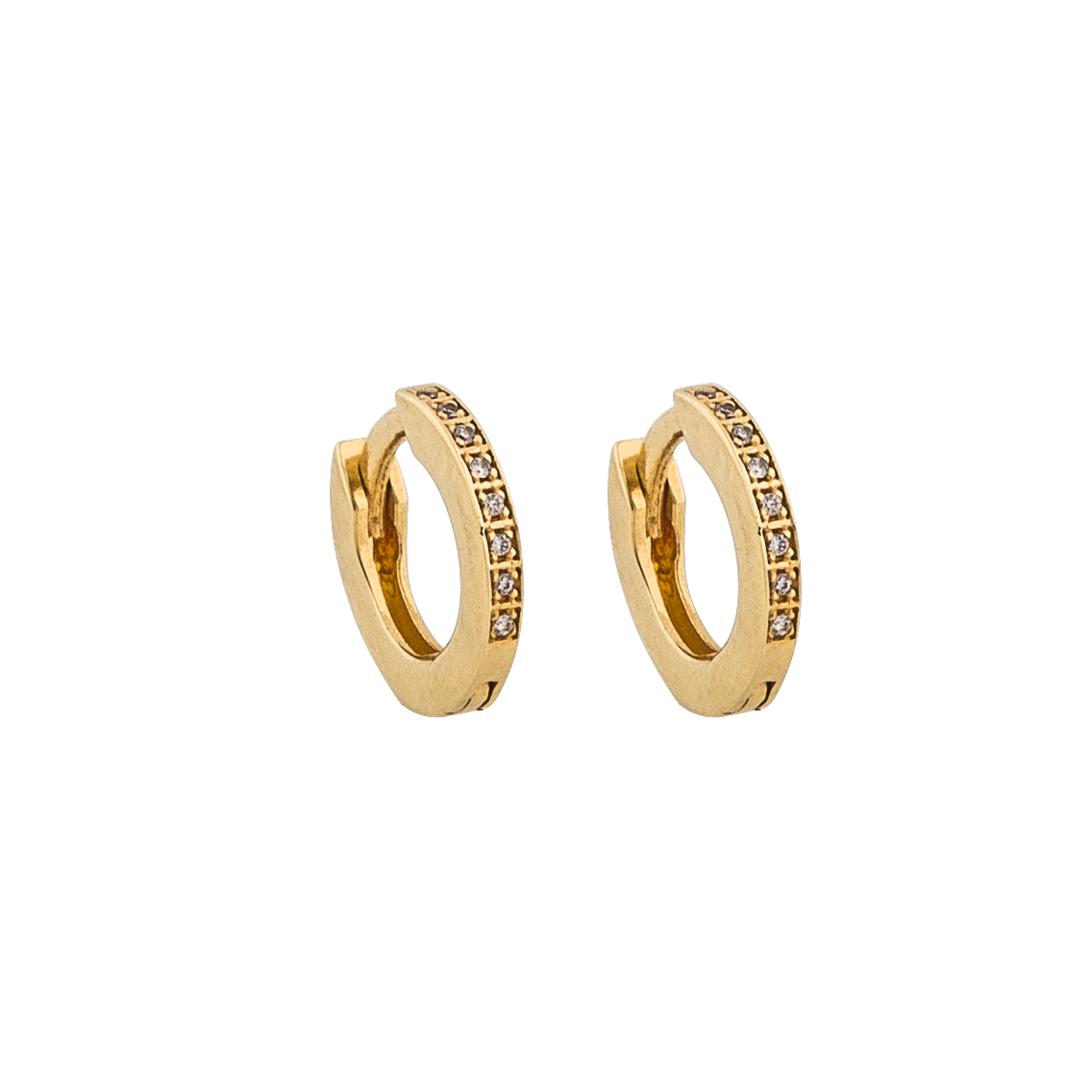 One round multi stone ear gold