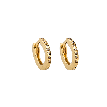 One round multi stone ear gold