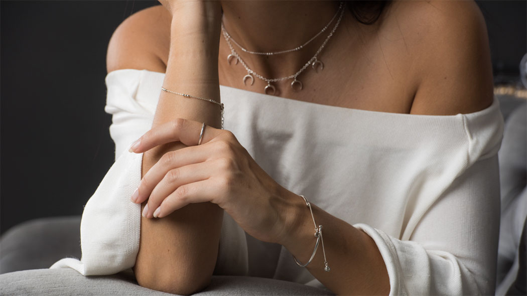 Brilliant bangle brace silver - 3