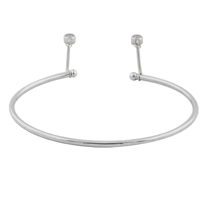 Brilliant bangle brace silver