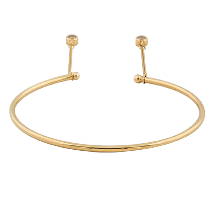 Brilliant bangle brace double gold