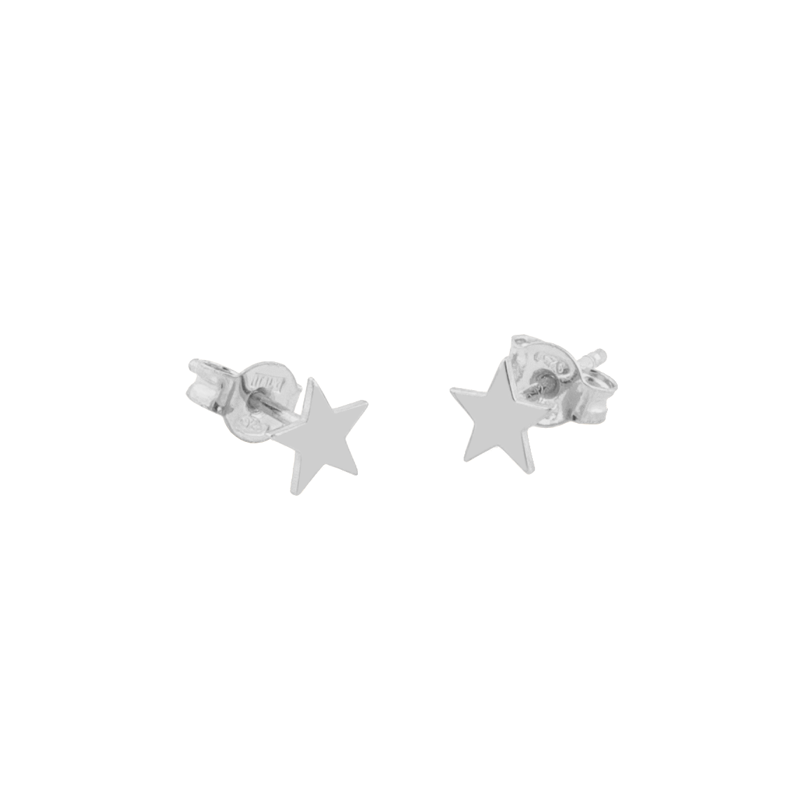 Double star small ear silver