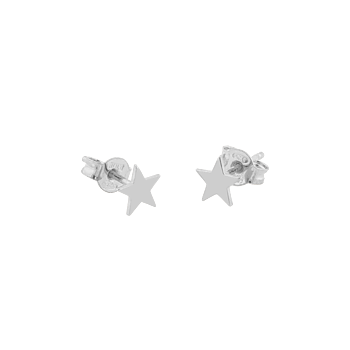 Double star small ear silver