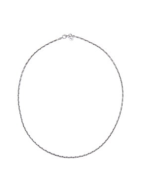 Bear plain neck silver 50 cm