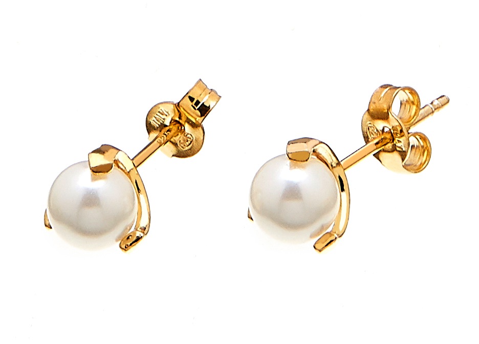 Pearl stud ear Gold