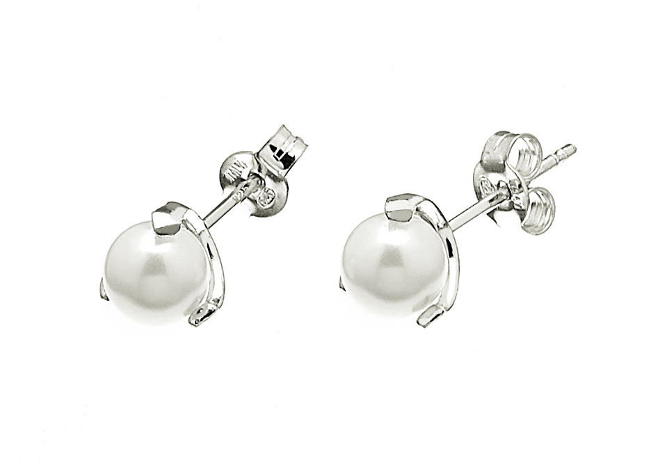 Pearl small stud ear Silver