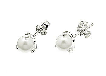 Pearl small stud ear Silver