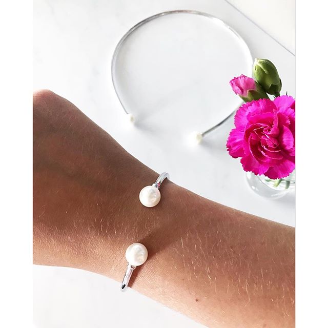 Pearl bangle neck flex Silver - 2