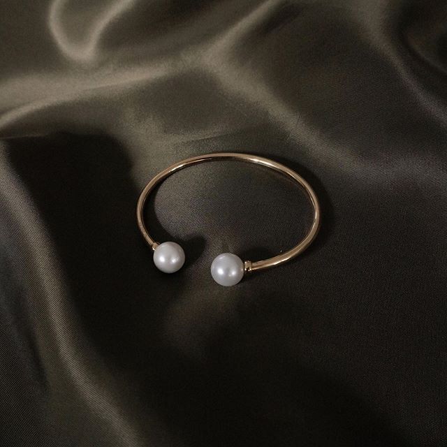 Pearl bangle flex braclet Gold - 2