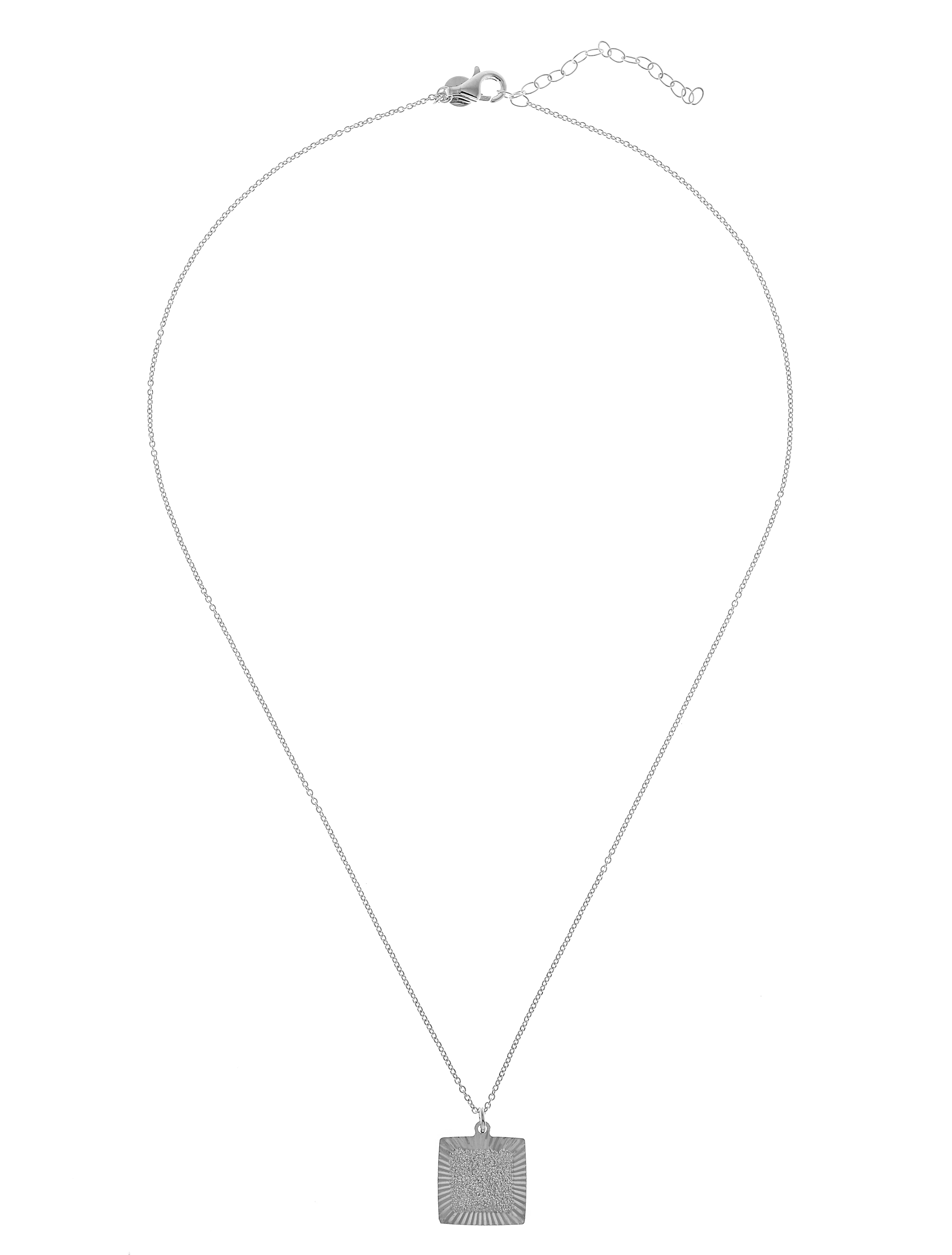 Two square pendent neck - Silver