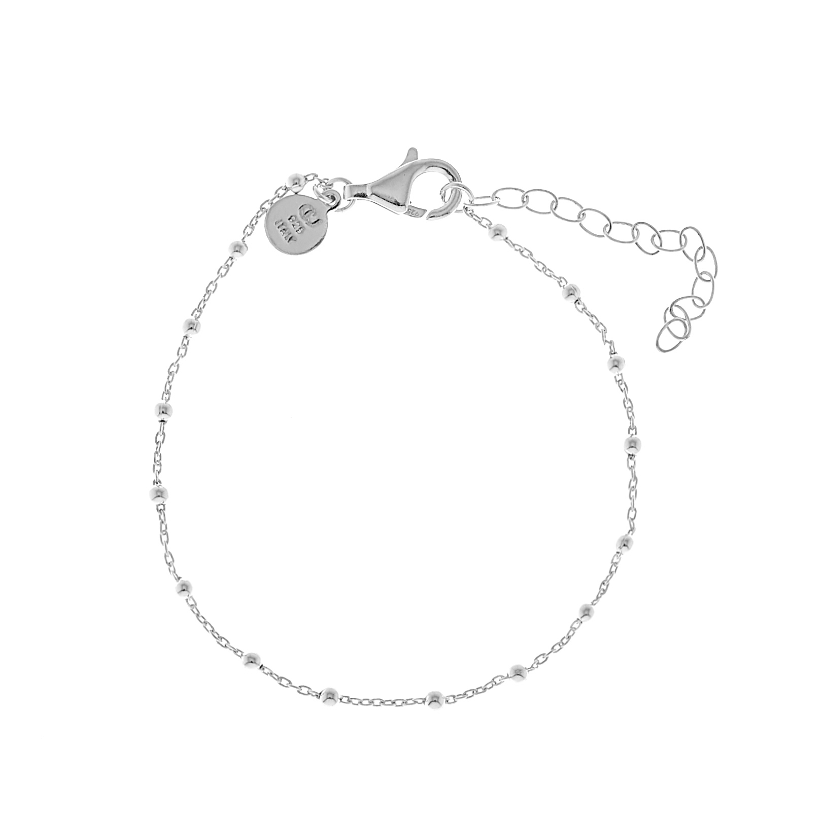Two beaded brace - Silver