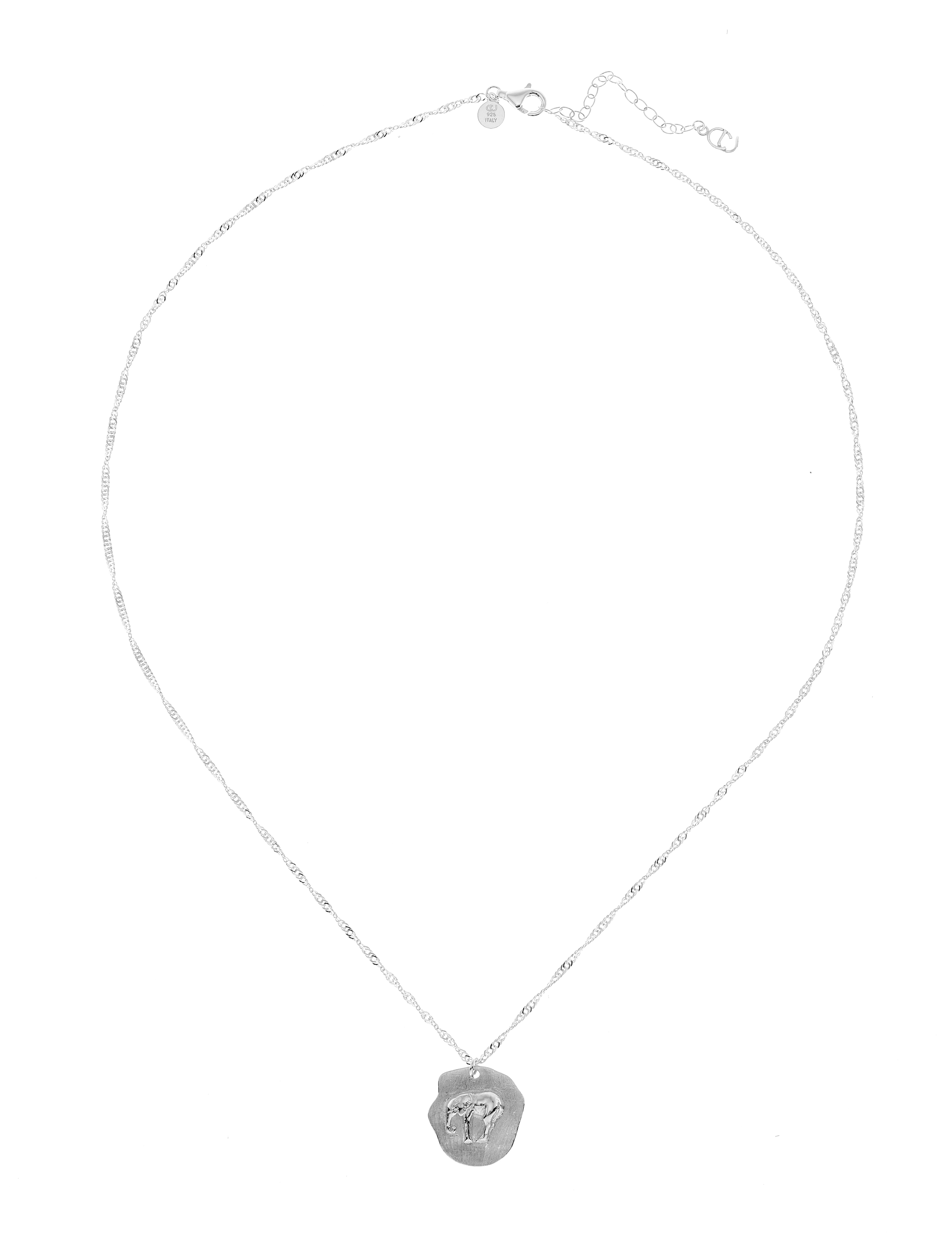 Two Elephant neck - Silver