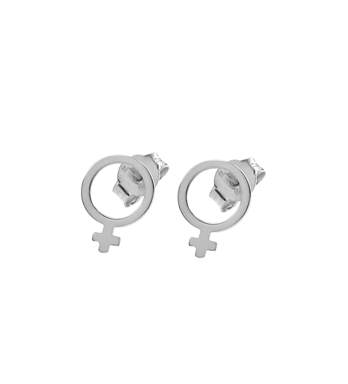 Letters Venus small ear silver