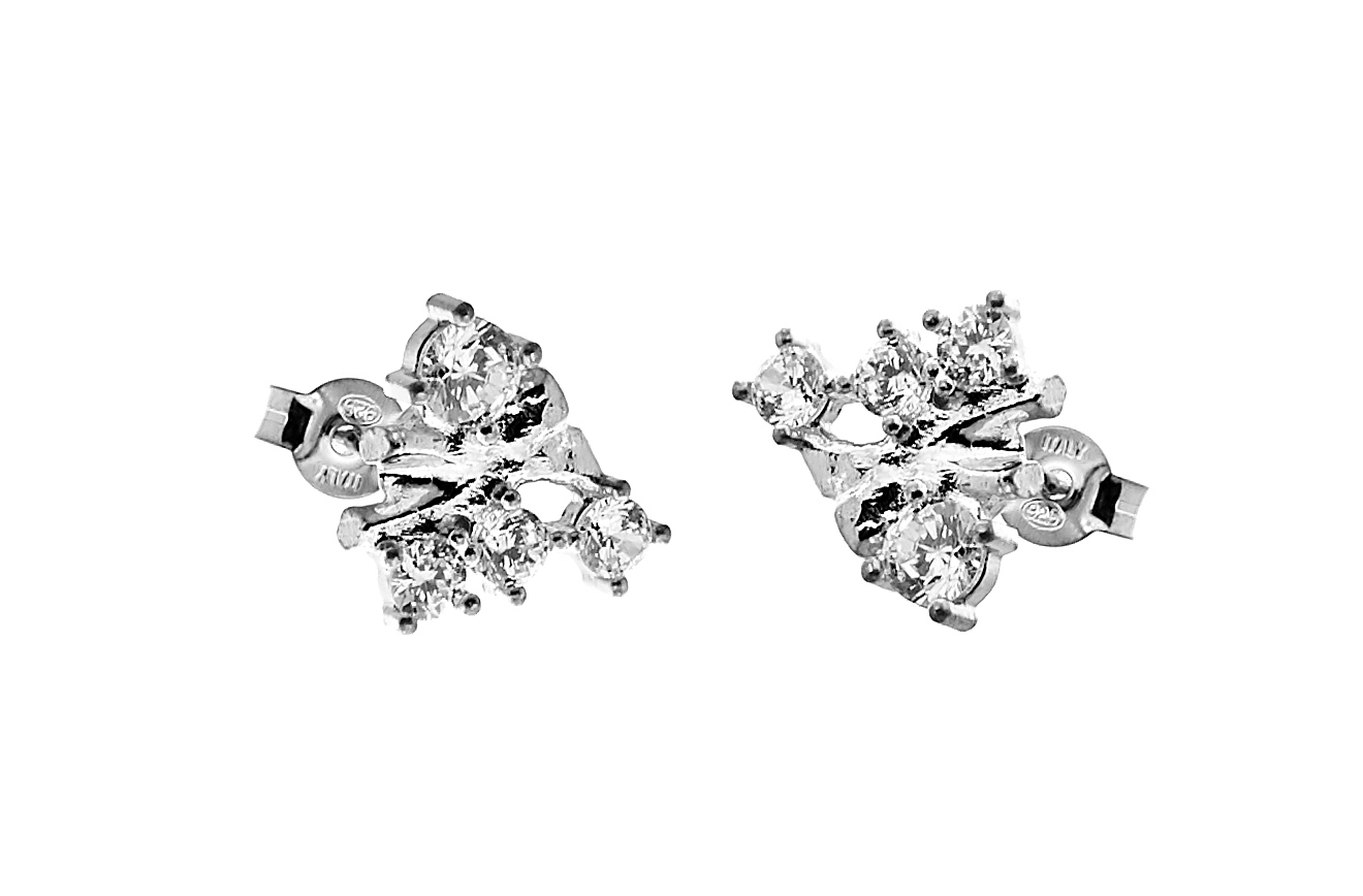 Two kluster ear - Silver