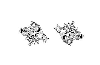 Two kluster ear - Silver