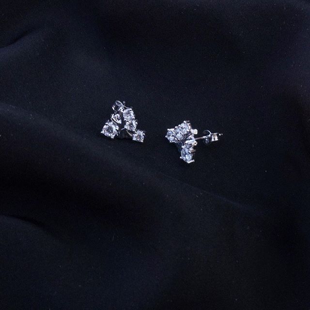 Two kluster ear - Silver - 2