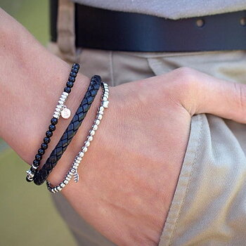 Bear elastic brace black silver