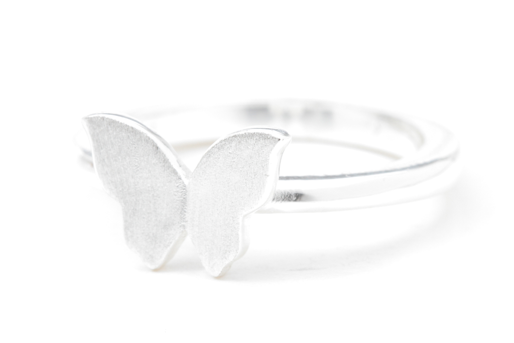 Butterfly ring silver - 3