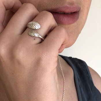 Lingonberry ring silver