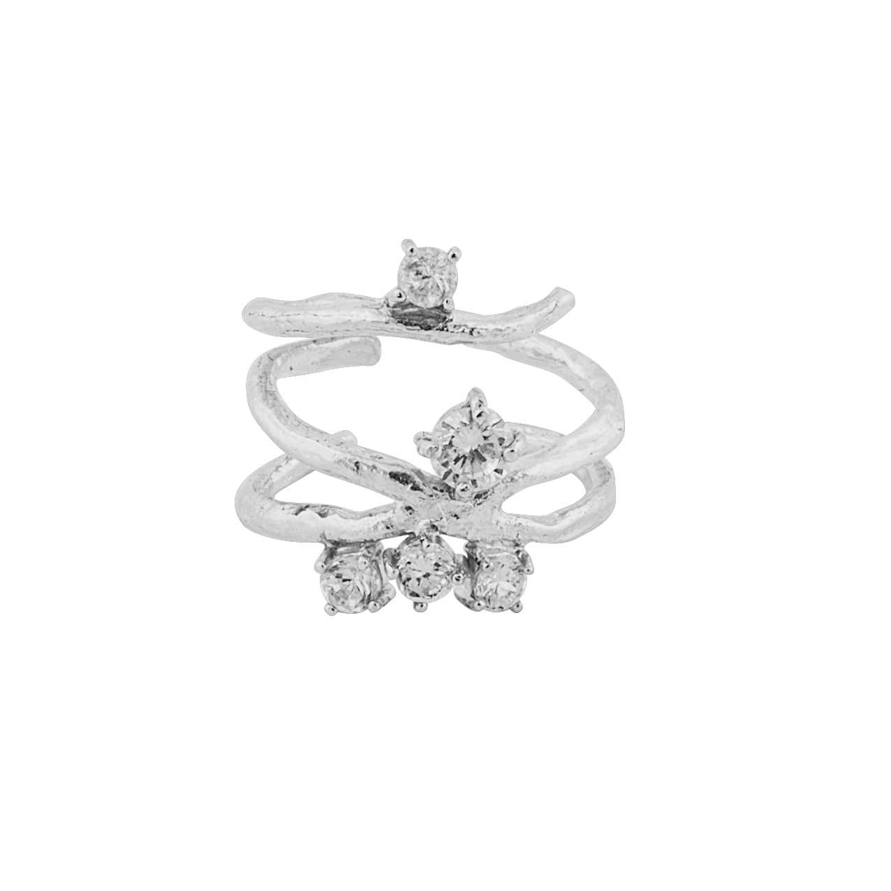 One big stone ring silver