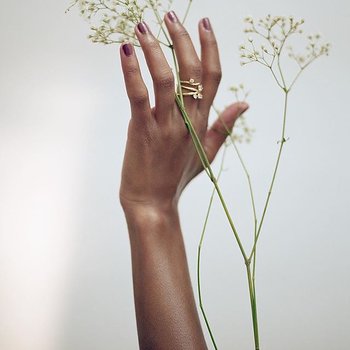 One big stone ring gold