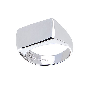 Bear ring  polished silver