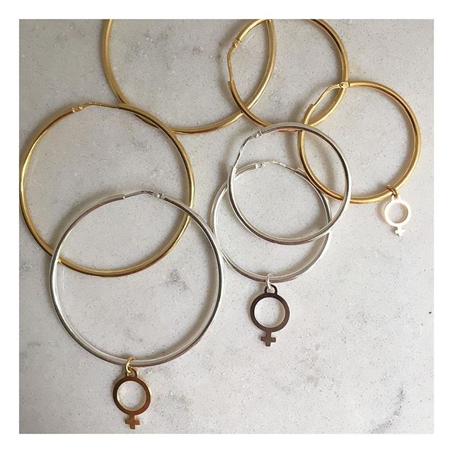 Letters small hoop ear silver - 2