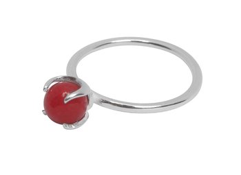Dream big ring red Silver