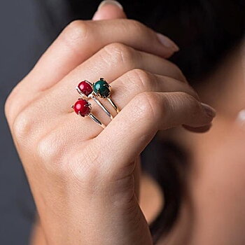 Dream big ring green gold