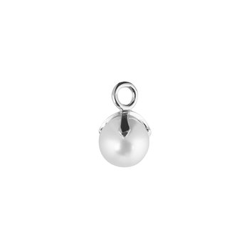 Letters pearl pendant silver