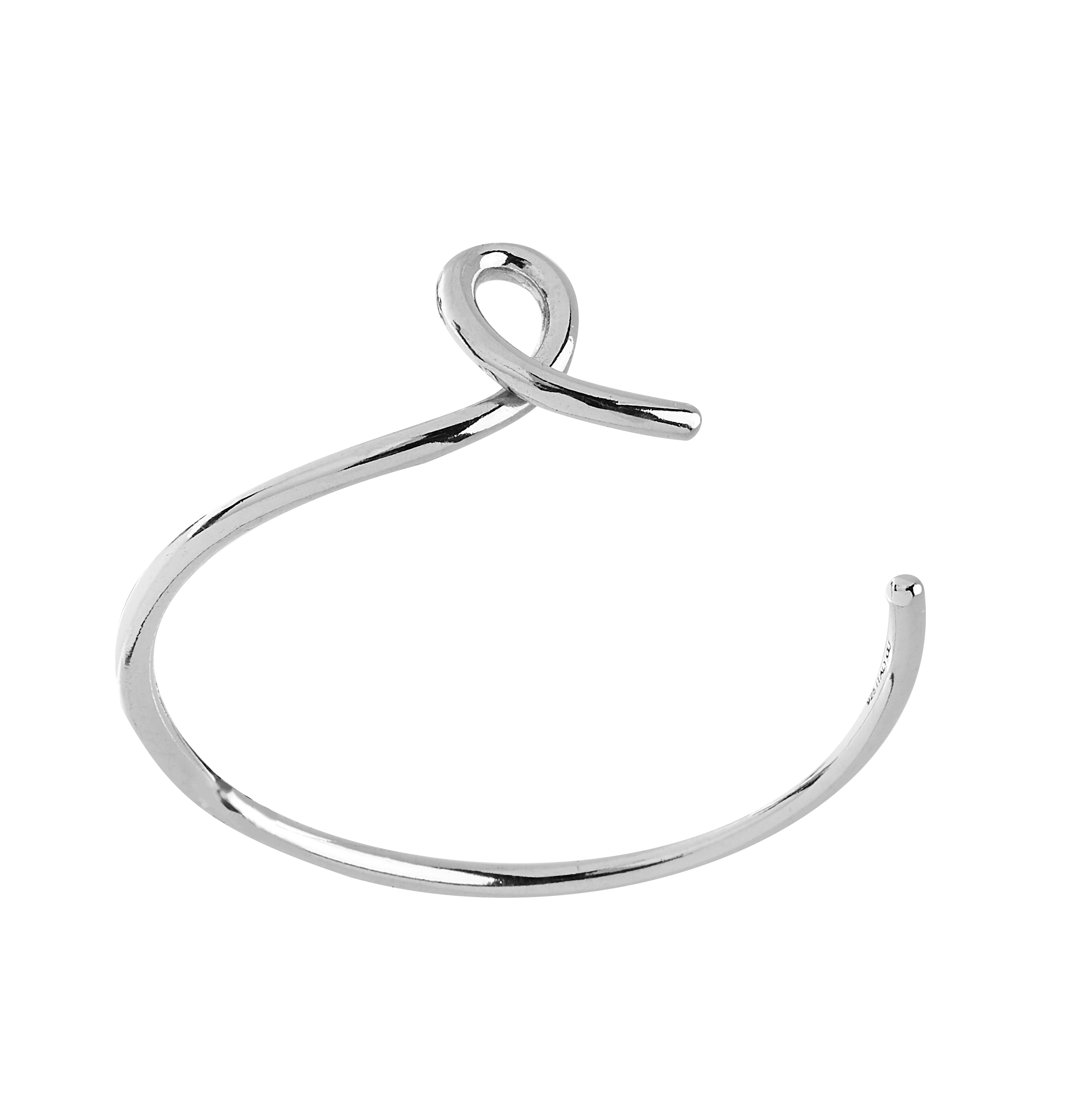 Loop bangle brace silver
