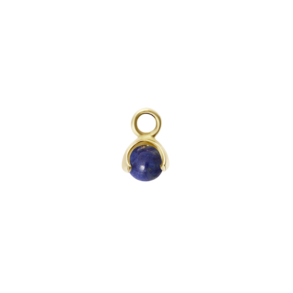 Letters stone 9 lapis pend gold