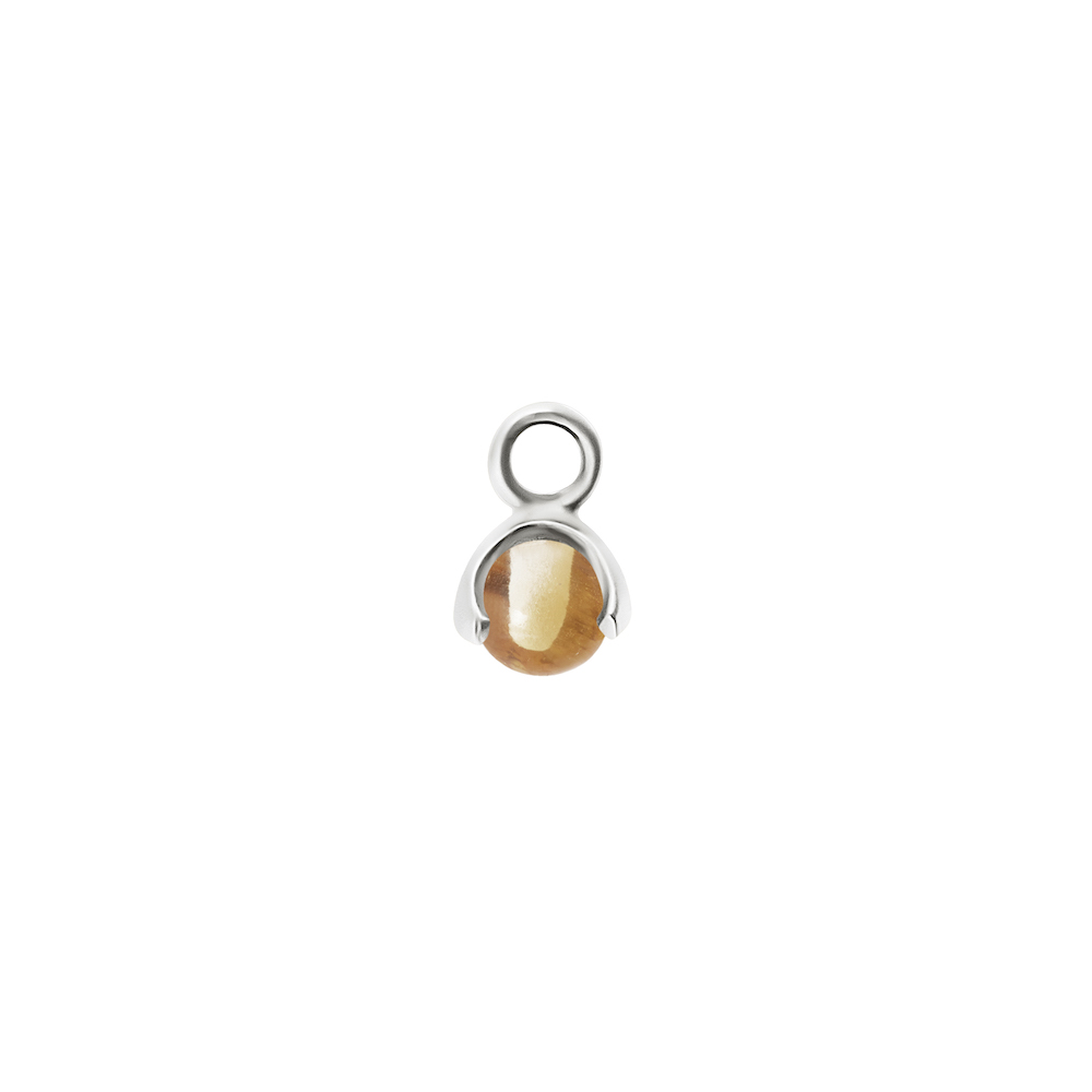 Letters stone 11 citrine pend silver