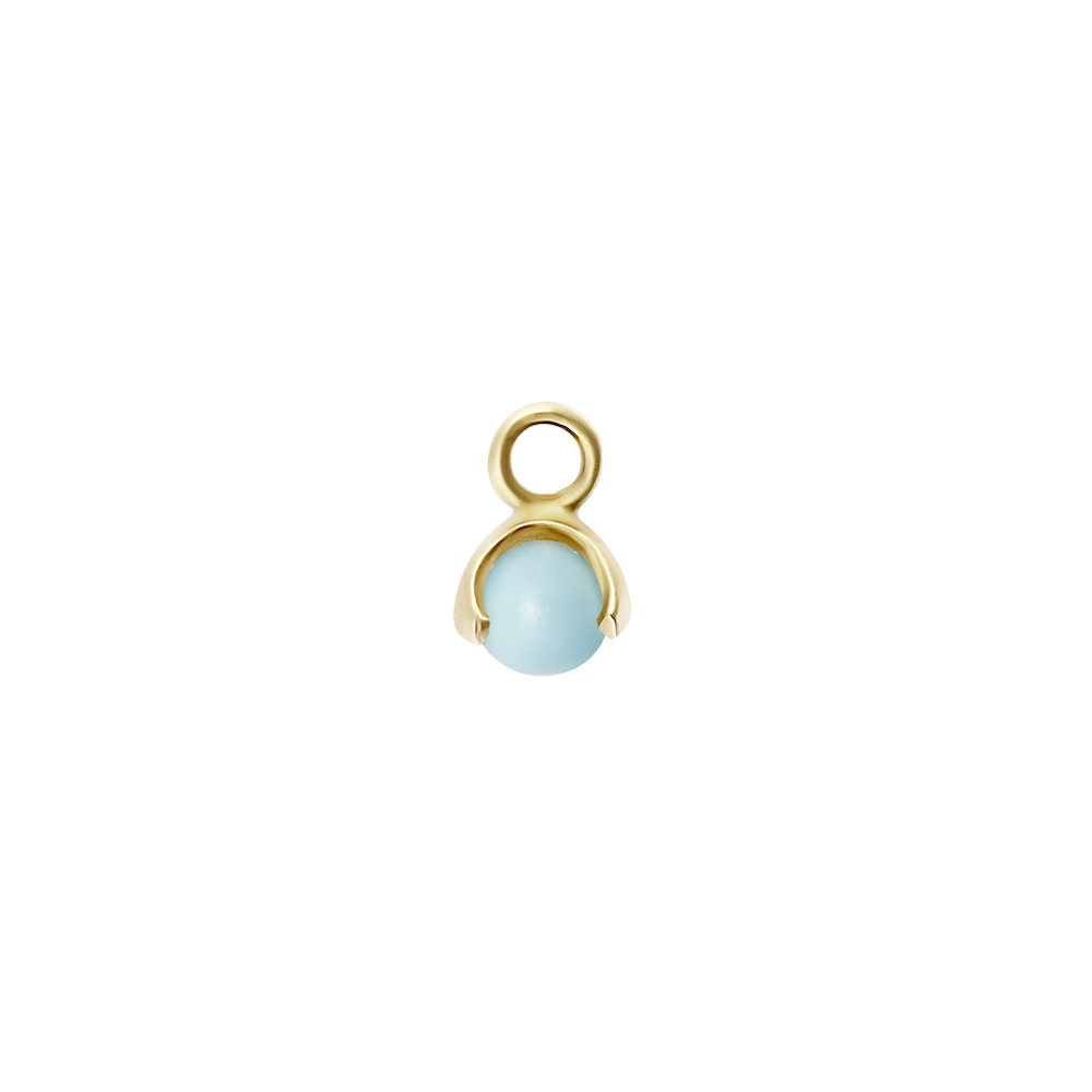 Letters stone 12 turquoise pend gold