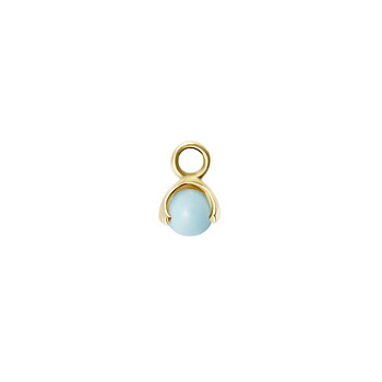 Letters stone 12 turquoise pend gold