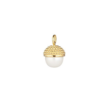 Letters Pearl bubble pendant gold