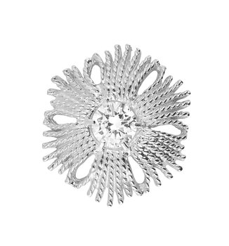 Gatsby big stone ring silver