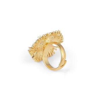 Gatsby big pearl ring gold