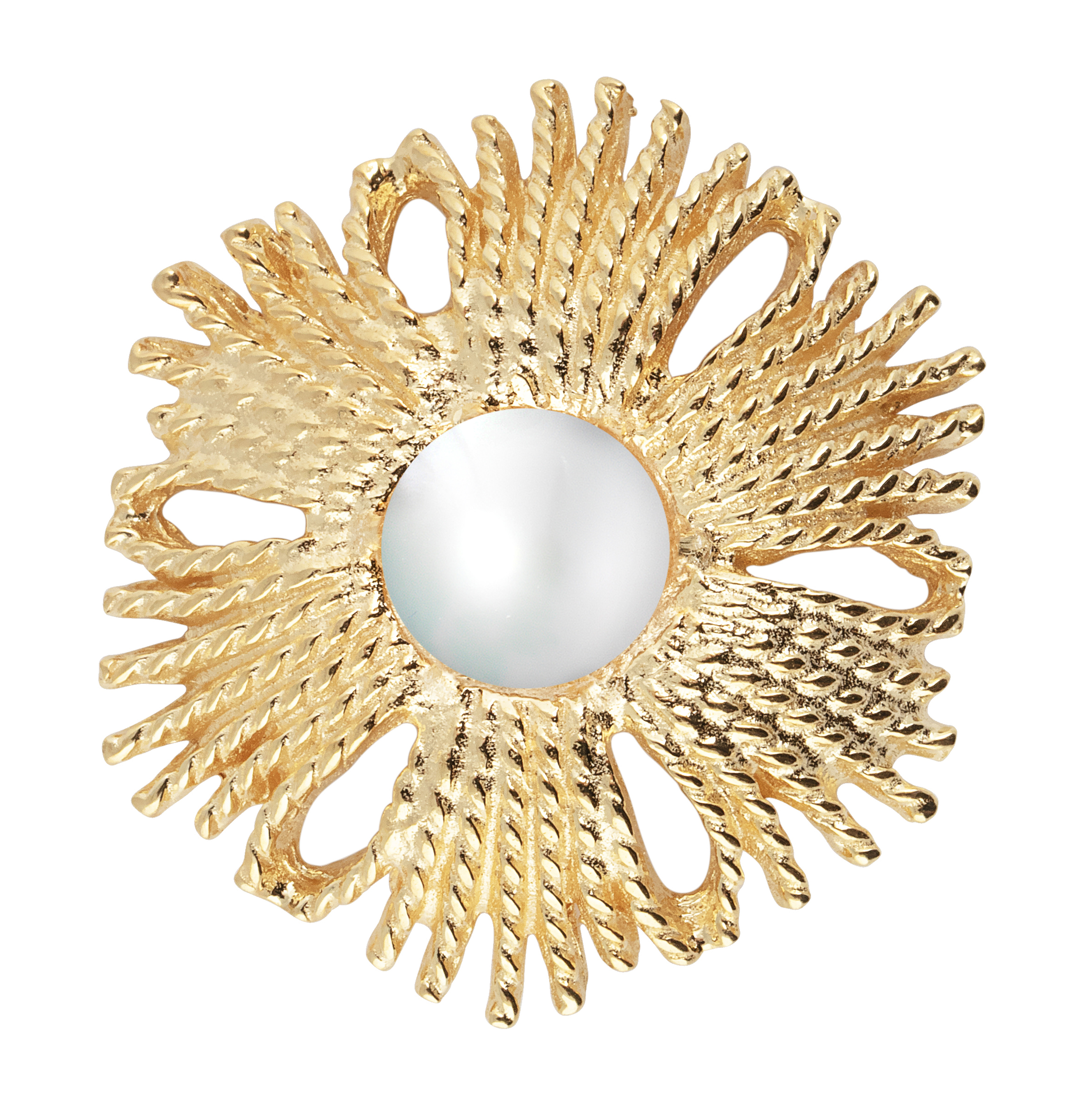 Gatsby big pearl ring gold