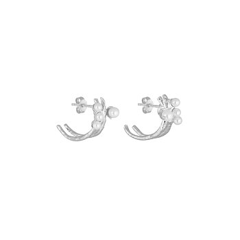 Pearl kluster ear silver