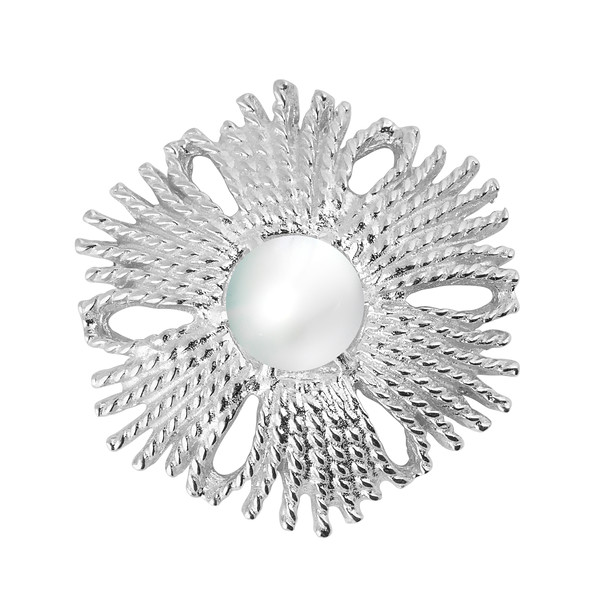 Gatsby pearl brosch/pendant silver