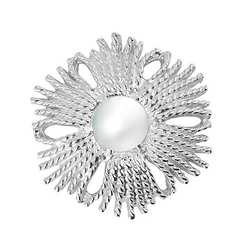 Gatsby pearl brosch/pendant silver