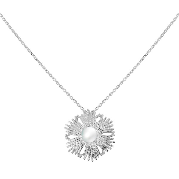 Gatsby pearl brosch/pendant silver - 2
