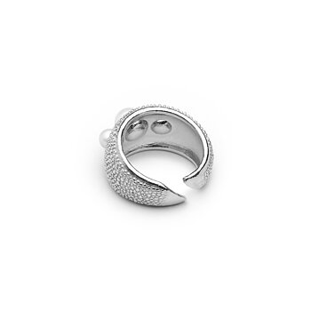 Pearl bubble ring silver