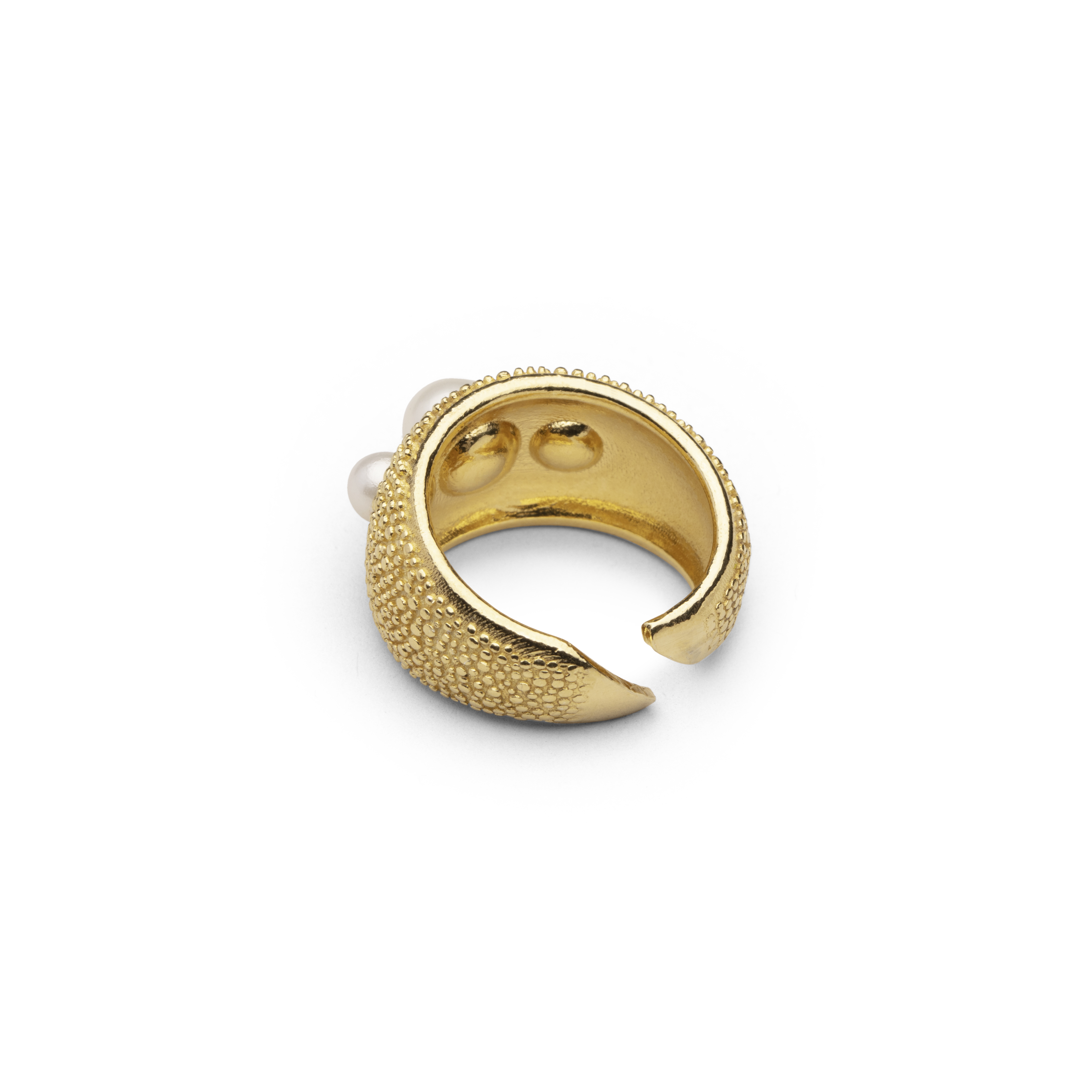 Pearl bubble ring gold - 2