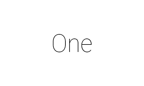 One